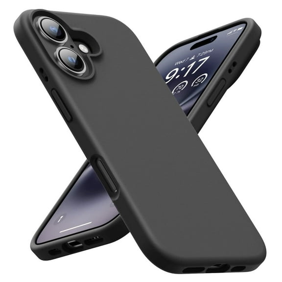 Designed for iPhone 16 Case - Upgraded Camera Protection - Liquid Silicone Shockproof Protective Phone Case 6.1" for Men Women - Black