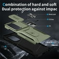 thumbnail image 3 of ELEHOLD for Samsung Galaxy A14 5G Heavy Duty Case Shockproof Anti-Scratch with Built-in Magnetic Rotation Ring Holder Stand Case,Rugged Non-Slip Slide Lens Protector Hard Case Cover, darkgreen, 3 of 8