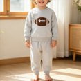 thumbnail image 2 of yboeqw Baby Boy Outfits Set Clothes Newborn Boy Clothing Toddler Infant Boy Fall Long Sleeve T Shirt and Trousers Outfits Set 0-3 Years Light Gray,Size 12-18 Months, 2 of 9