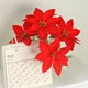 thumbnail image 5 of 2Pcs Fake Poinsettia Flowers Artificial 5 Heads Red Christmas Flower Bouquet Decoration Faux Flowers With For Christmas Tree House Decor, 5 of 7