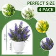 thumbnail image 5 of Tripumer 4pack Mini Artificial Flowers Simulation Multicolor Small Pine Spike Potted Plants with Round Flower Pots for Home Office Bedroom Room, 5 of 7