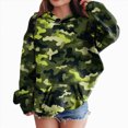 thumbnail image 2 of Staki Girl's Hoodie Fleece Sweatshirt Hooded Long Sleeve Pullover Tops Fall Winter Hoodies Outwear for Teen Girls 2-12Y(Green,10-11 Years), 2 of 6