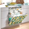 thumbnail image 2 of Yayeee Magnetic Dishwasher Cover for The Front Decoration Home Kitchen Machine Sticker Protector, Orange Tree, 2 of 6