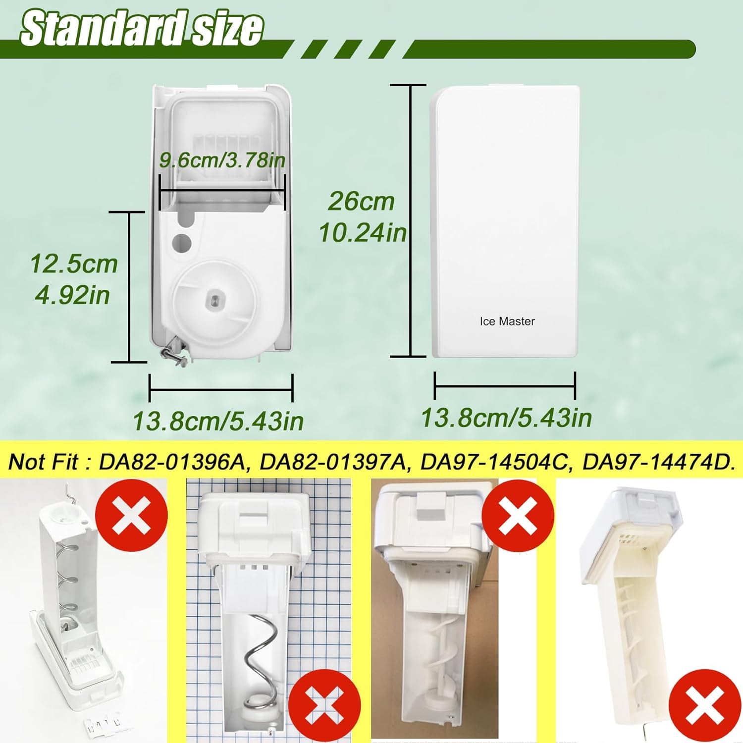 DA97-14474C, DA97-14474A Ice Container Bucket for Samsung Refrigerators Series, Replaces DA97-21040A, AP6034185, 4456005, PS9604454, EAP9604454, PS11766800, DA63-06925A
