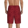 thumbnail image 2 of Balery Christmas Red Snowflakes Men's Cotton Knit Pajama Shorts Waistband & Pockets,Short Pajama Pants-Large, 2 of 8