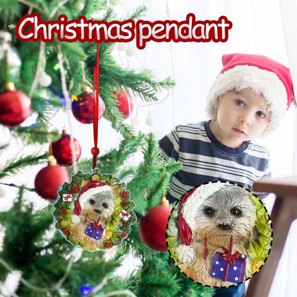 onlyliua Ofertas Navideñas Regalo de Navidad para Ella Colgante de Resina para Árbol de Navidad Decoración Navideña