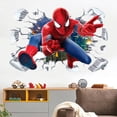 thumbnail image 3 of LEEPENENG Superman Spiderman Giant Wall Sticker Kids Room Wall Sticker 3D Sticker Spiderman Decoration Decal Kids Room Decoration, 3 of 5