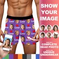 thumbnail image 2 of KHONTS Men's Personalized Boxers Husband Boyfriend Funny Boxers DIY Valentine's Day Birthday for Him Purple S, 2 of 8