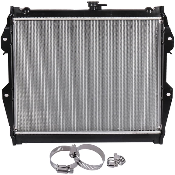 SCITOO for 1986 1987 1988 1989 1990 1991 1992 1993 1994 1995 for Toyota Pickup for Standard Cab Pickup 2.4L Auto Radiator and 8-10mm and 27-51mm Oil Hose Clamps