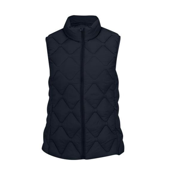 iOPQO Womens Puffer Vest Quilt Jacket Womens Vests Lightweight Womens Warm Jacket Warm Coats for Women's Outerwear Casual Outerwear Black XXL