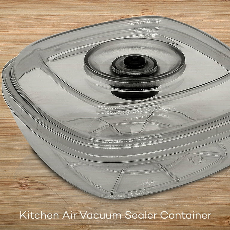 White Kitchen Air Vacuum Sealer Container - Air Sealing Food Canister Accessory (1+ Liter) White Kitchen Air Vacuum Sealer Container - Air Sealing Food Canister Accessory (1+ Liter)