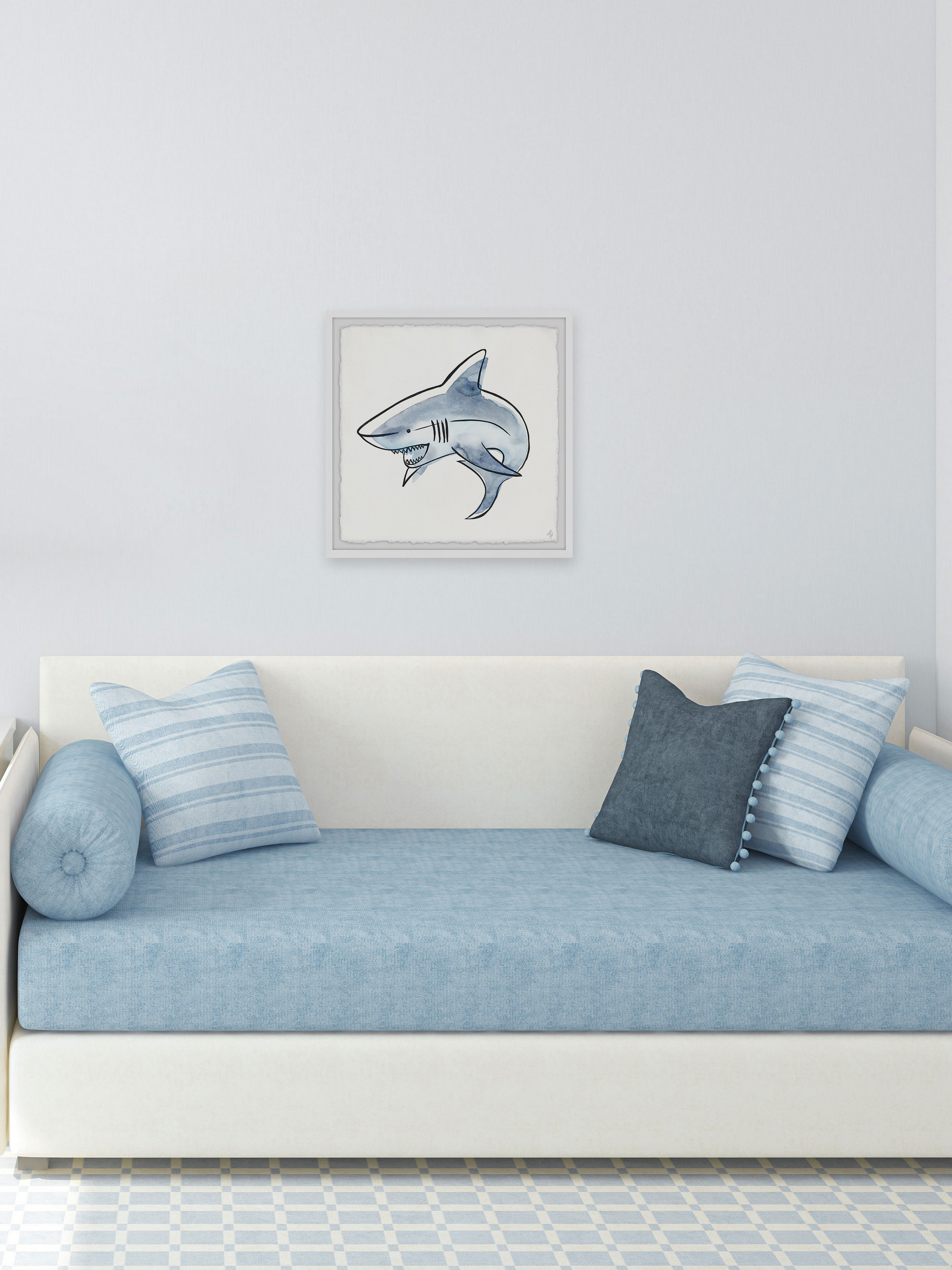 Marmont Hill Shark's Jaw Framed Wall Art