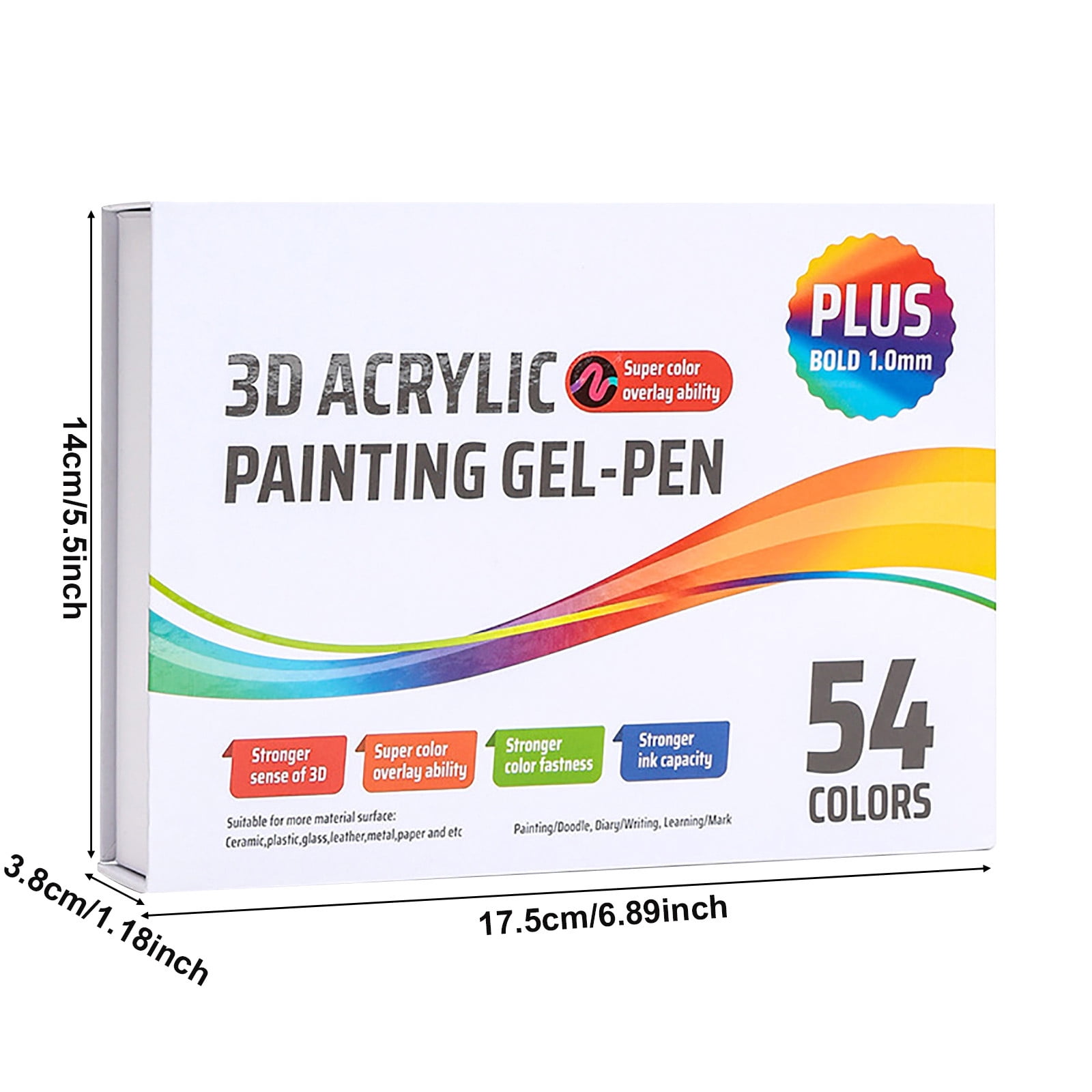 Acrylic Gel Pen Set Hand Account Pen Art Specific Painting Pen 20ml, Paint Pens Set for Drawing, Coloring, Note Taking, DIY and Art Crafts Supplies