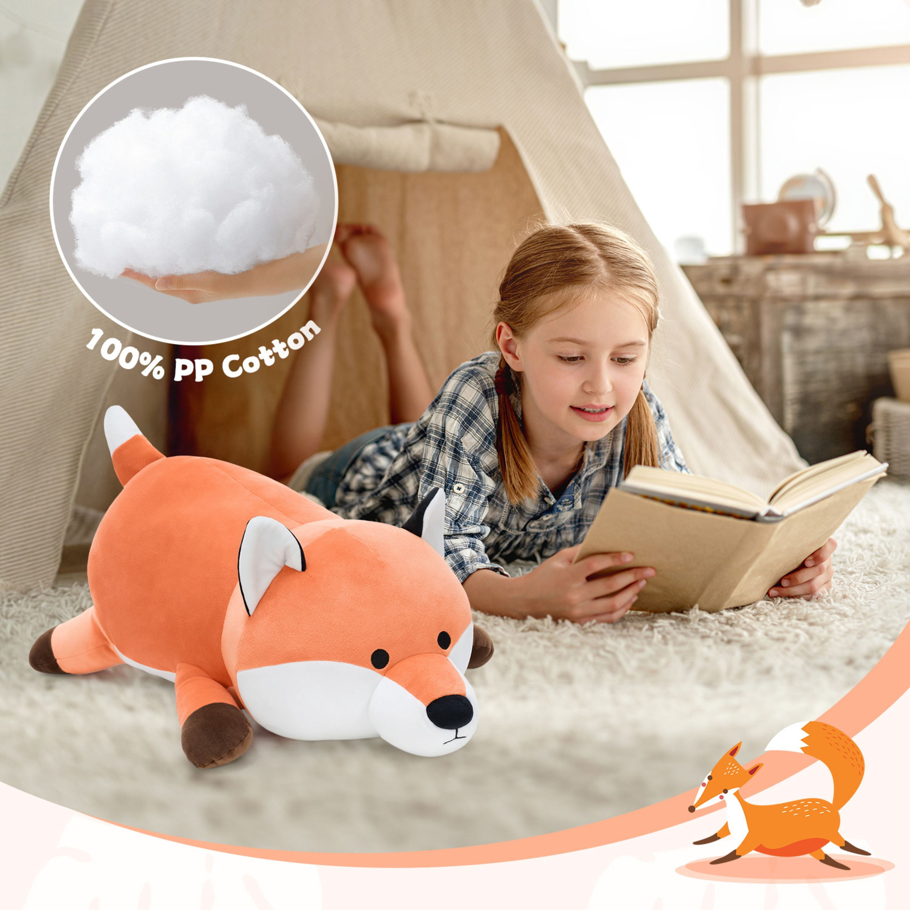 Tezituor 23.6'' Fox Stuffed Animal Giant Stuffed Animal Fox Body Pillow
