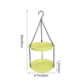 thumbnail image 3 of SCNOR Bird Feeder Double Layer Outdoor Hanging Plastic Yellow Wild Bird Feeder for Water & Feeding Weather Resistant Large Capacity for Garden Yard Patio, 3 of 6
