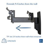 TV Wall Mount for TVs up to 50 - Continu.us CTM-1200 Low Profile Television Extends, Tilts + Swivels. Wall Bracket for Small TVs | Sits Flush to The Wall: Max Load 55lbs.
