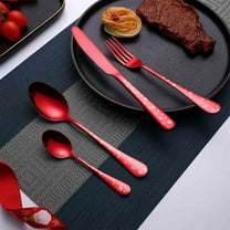Christmas Series Cutlery Stainless Steel Knife Fork And Spoon 4 Piece Set Christmas Dinner Sets, Xinsrenus Under $5! Christmas Series Cutlery Stainless Steel