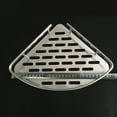 thumbnail image 1 of HINTRMENT Corner Bathroom Shower Shelf Aluminium Storage Rack Silver 1Pack, 1 of 8