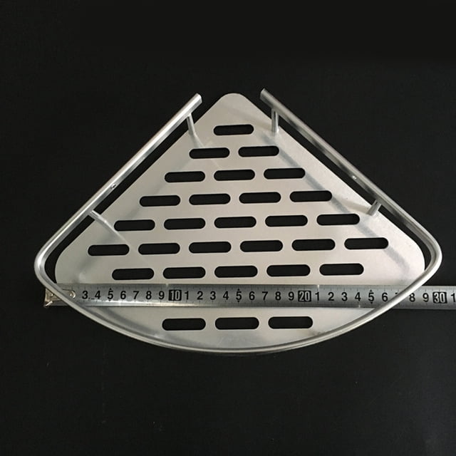 HINTRMENT Corner Bathroom Shower Shelf Aluminium Storage Rack Silver 1Pack