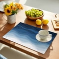 thumbnail image 2 of Placemat Ombre Blue White Wave Texture Placemats for Dining Table Abstract Stripes Washable Table Mats for Party Kitchen Dining Decoration, 2 of 7