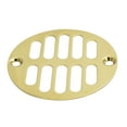 thumbnail image 4 of Westbrass Round Brass Shower Strainer Drain Cover with Crown Ring, Polished Nickel, 4 of 6
