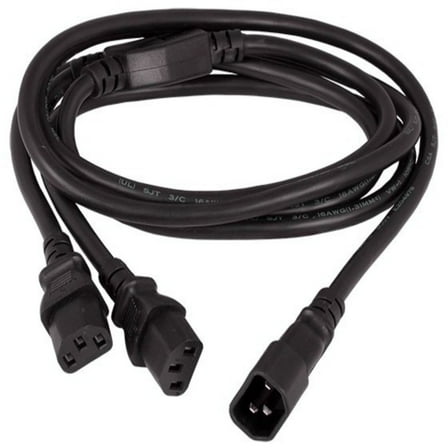 SANOXY Cables and Adapters; 6ft Power Extension Cord Splitter Cable 16 AWG IEC320 C14 to IEC320 C13 x 2