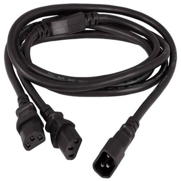 SANOXY Cables and Adapters; 6ft Power Extension Cord Splitter Cable 16 AWG IEC320 C14 to IEC320 C13 x 2