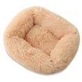 thumbnail image 2 of Square Plush Dog Cat Thickened Warm Soft Pet Tent Cave Nest Bed Mat Pad Kennel, 2 of 10