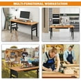 thumbnail image 6 of Tolead 60" Heavy-Duty Adjustable Workbench, Rubber Wood Shop Table, Workstation, 6 of 8