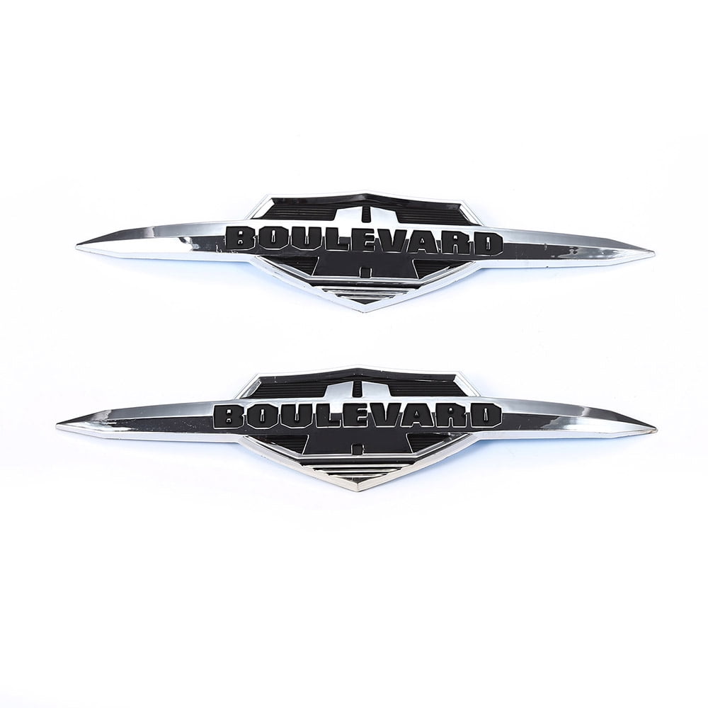For Suzuki Boulevard Motorcycle Fuel Tank Emblem Badge Chrome ABS Decal Sticker
