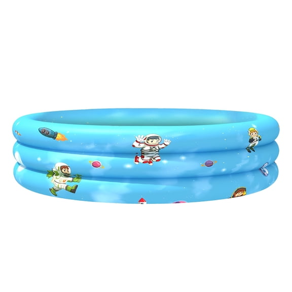 BESTSKY 3 Rings Kiddie Pool for Toddler,35.4"X11.8",Kids Swimming Pool,Inflatable Baby Ball Pit Pool,Small Infant Pool