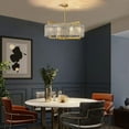 thumbnail image 2 of HOOMEDELIER 33.5" Modern Drum Crystal Chandelier Lighting with Glass Shade, 8-Light Gold Luxury Pendant Ceiling Light Fixture for Indoor, 2 of 10