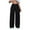 Black, variant on Women's High Waisted Denim Flared Pants Slim Fitting Butt Lifting Casual Straight Leg Jeans with Pockets Comfortable Stretchy Trousers, Black XS