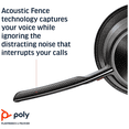 thumbnail image 6 of Poly Voyager Focus 2 USB-A Wireless ANC Headset with Charge Stand, Black, 6 of 9