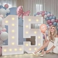 thumbnail image 5 of 4FT Marquee Numbers,DIY Light Up Numbers for 30th 40th 50th Birthday Decorations, Party Decorations,Anniversary Party Decor,Mosaic Number for Balloons Number 0,Pre-Cut Foam Board Kit, 5 of 5