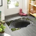 thumbnail image 2 of Bathroom Floor Mat 40 cm x 60 cm Visual Crystal Velvet Antiskid Water-absorbent Three-dimensional Nature Scene Design Floor Mat for Entryway or Bathroom, 2 of 6