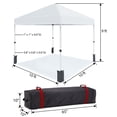 thumbnail image 6 of 10x10 ft Canopy Tent, Portable Outdoor Pop Up Commercial Canopy Tent with Wheeled Bag, Height Adjustable Straight Legs, Waterproof and UV Protection, 6 of 7