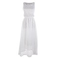 thumbnail image 5 of Women Summer Sun Dress Round Neck Sleeveless High Waist Belted Floral Lace Strap Stretchy Maxi Dress Plus Sizes, 5 of 7