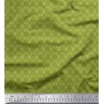 thumbnail image 1 of Soimoi Green Heavy Satin Fabric Dot & Ribbon Ethnic Decor Fabric Printed Yard 54 Inch Wide, 1 of 3