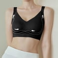 thumbnail image 6 of Gymayou Women Plus Size Wireless Sports Bra Push Up Support Yoga Workout Bralette Breathable Adjustable Strap Black M, 6 of 9