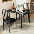 thumbnail image 4 of Accreate 3 Piece Glass Dining Table and Chairs, Chamfered Design, Space-Saving Kitchen Set, 4 of 11