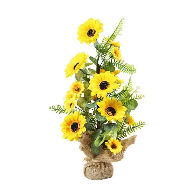 Estilo pastoral girasol flor artificial mini árbol sala de estar centro comercial decoración de primavera-22x42cm ANGGREK Otros