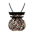 thumbnail image 2 of PENGXIANG Women Front Cross Tummy Control High Waist Monokini Leopard Snake Skin Printed Bikinis, 2 of 3