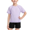 thumbnail image 1 of FRSASU Kids Rash Guard T-Shirt Short Sleeve Crew Neck Kids Youth Quick Dry Summer Tee, 1 of 7