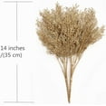 thumbnail image 4 of Artificial Golden Plants for Christmas Decor, Plastic Grass Faux Shrubs Fake Leaves Simulation Bushes for Indoor/Outdoor Decor, Table Centerpieces, Planter Filler -Gold Antlers Grass 4 Pack, 4 of 14