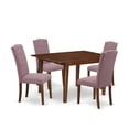 thumbnail image 2 of East West Furniture Dining Room Set Mahogany, MLCE5-MAH-10, 2 of 6