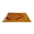 thumbnail image 2 of Ahgly Company Machine Washable Indoor Rectangle Oriental Yellow Industrial Area Rugs, 2' x 5', 2 of 4