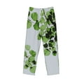 thumbnail image 4 of Balery Men'S Watercolor Green Leaves Pants,Sleepwear Pants,Pajama Pants,Pj Bottoms Drawstring And Pockets-Medium, 4 of 9