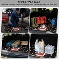 thumbnail image 3 of Binienty Christmas Santa Print Universal Fit Car Trunk Mat, Anti-Slip Backing Rear Cargo Liner, Cute Snowflake Peppermint Pattern Vehicle Interior Accessory for Most Sedan SUV, 3 of 7