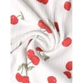 thumbnail image 5 of INSPIRE CHIC Women's Ribbed Babydoll Nightgown Sleeveless Sleep Dress with Ruffle Hem & Bow Detail L Cherry, 5 of 6